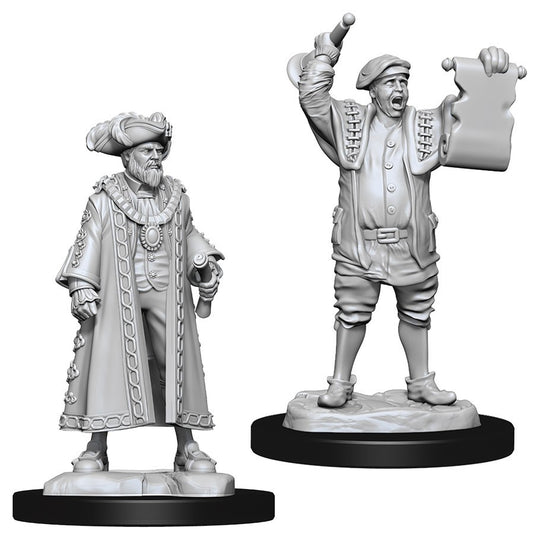 WizKids Deep Cuts: Unpainted Miniatures - Mayor & Town Crier