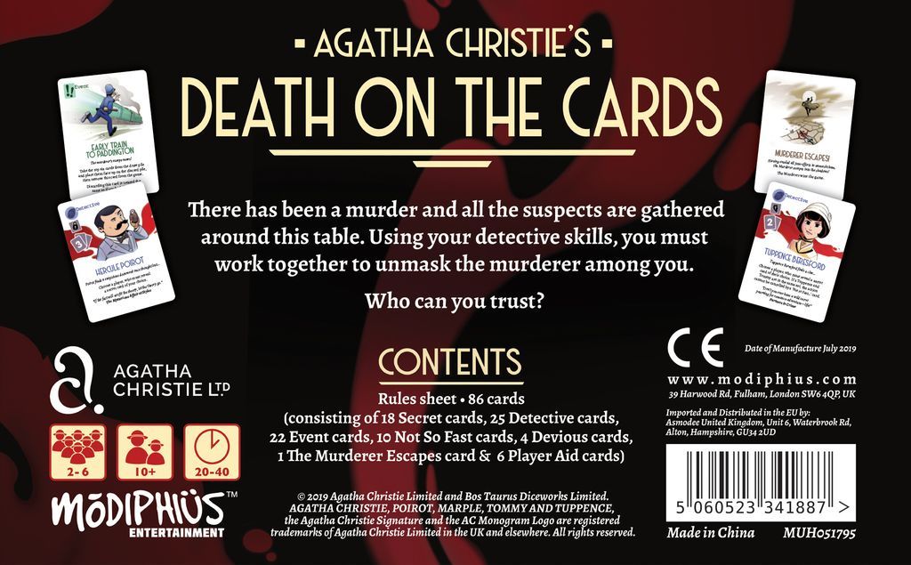 Agatha Christie: Death on the Cards (Card Game)
