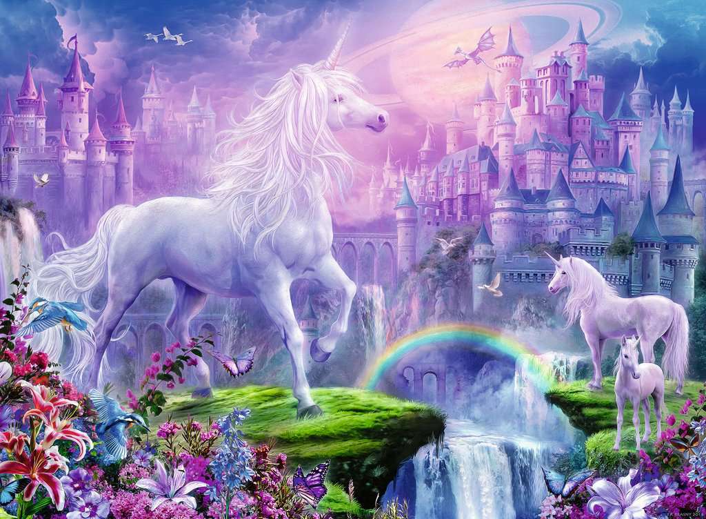 Ravensburger: Glitter Puzzle - Unicorn Kingdom (100pc Jigsaw)