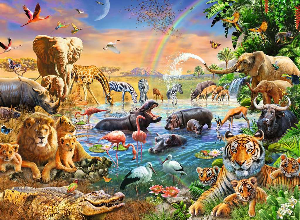 Ravensburger: Savannah Jungle Waterhole (100pc Jigsaw)