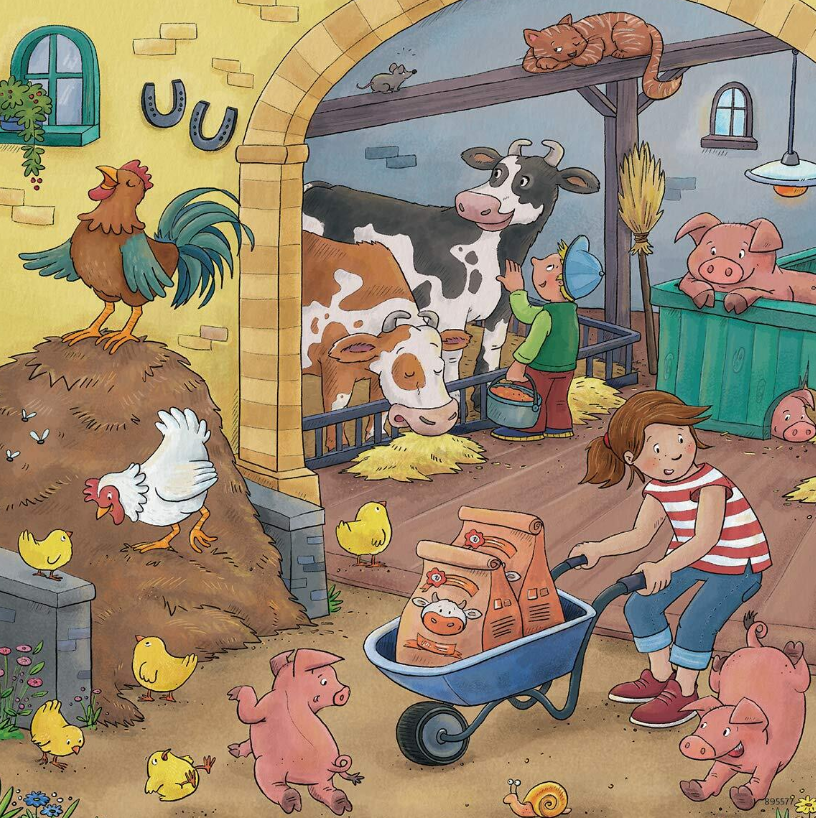 Ravensburger: On the Farm (3x49pc Jigsaws)