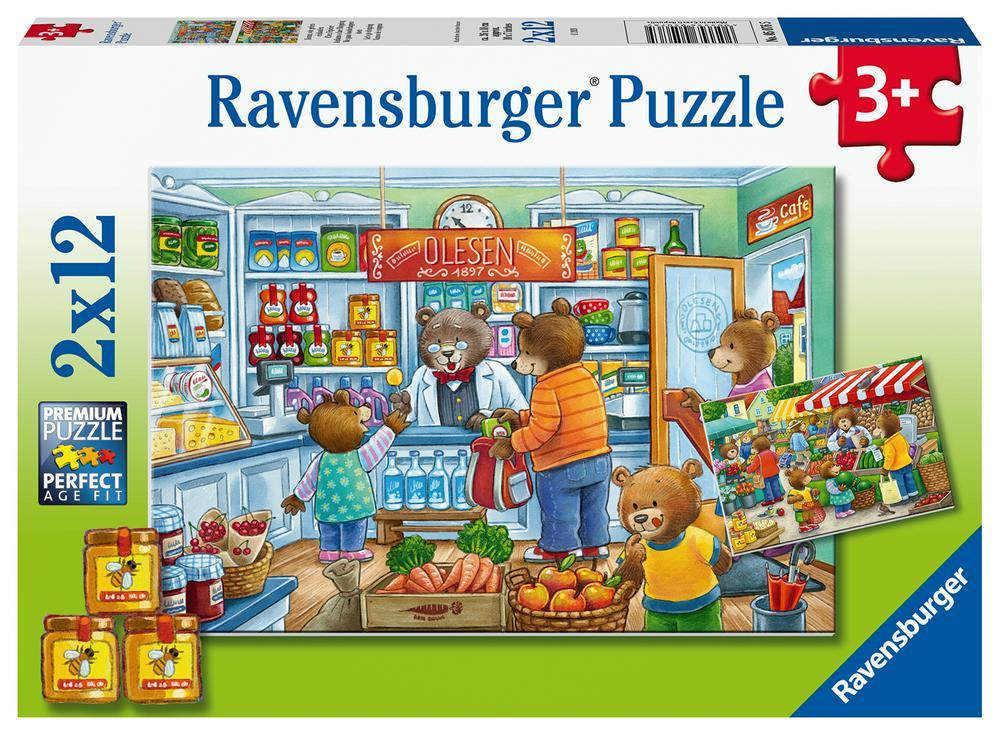 Ravensburger: Let's Go Shopping (2x12pc Jigsaws)