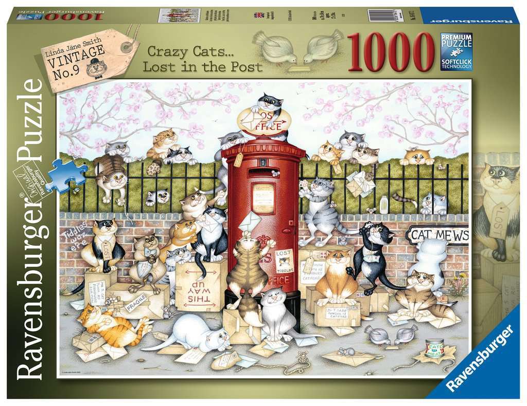 Ravensburger: Crazy Cats Lost in the Post (1000pc Jigsaw)