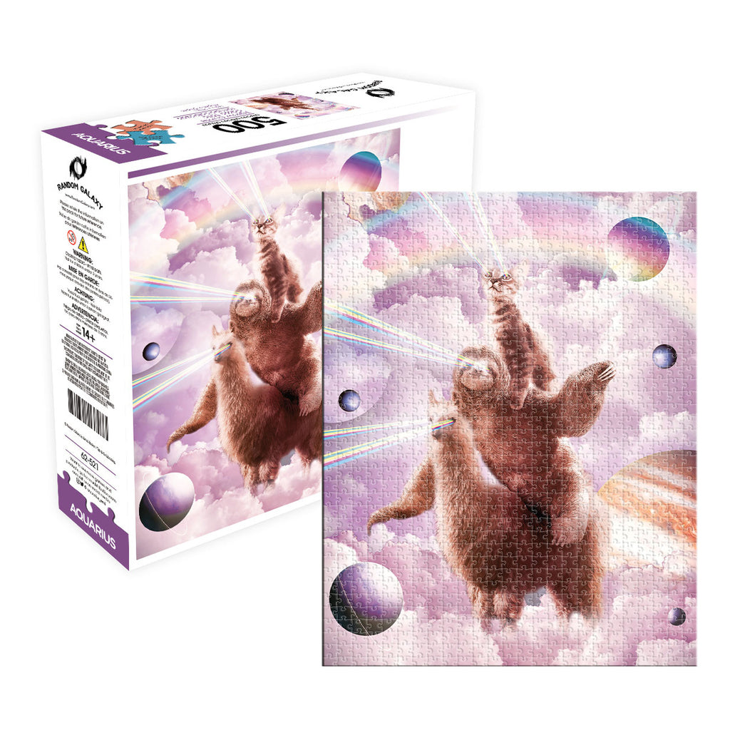 Laser Eyes Cat Sloth Llama (500pc Jigsaw)