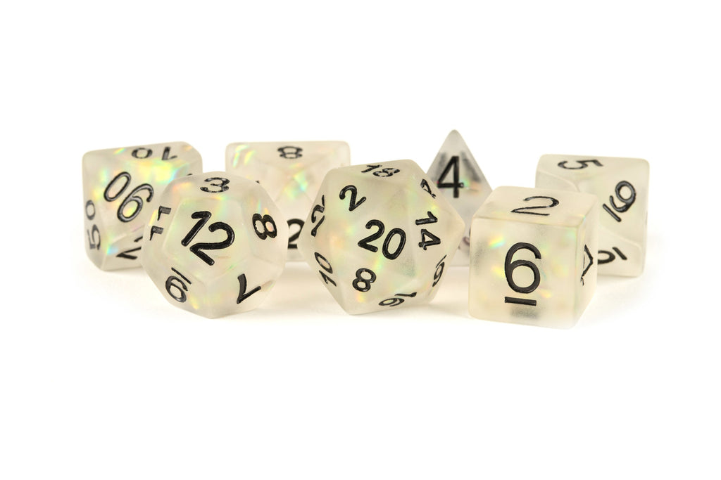 MDG: Resin Polyhedral Dice Set - Icy Opal Clear