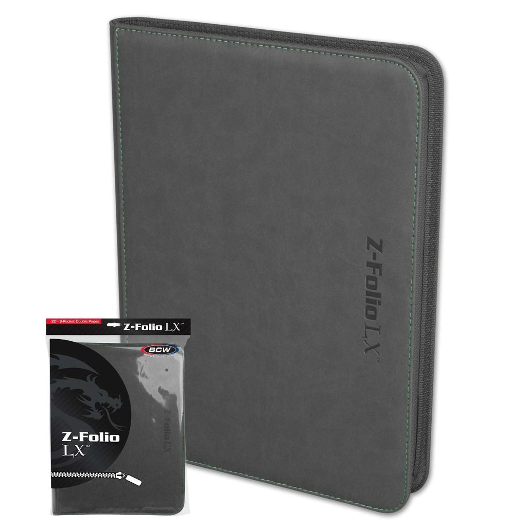 BCW: Zipper Folio 9-Pocket LX - Grey