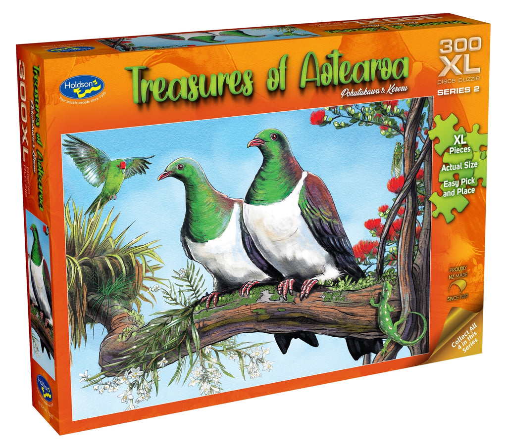 Treasures of Aotearoa: Pohutukawa & Kereru (300pc Jigsaw)