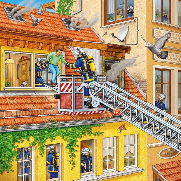 Ravensburger: Fire Brigade Run (3x49pc Jigsaws)