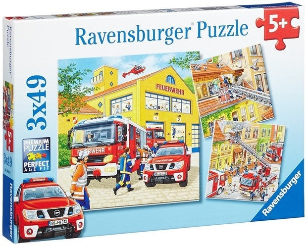 Ravensburger: Fire Brigade Run (3x49pc Jigsaws)