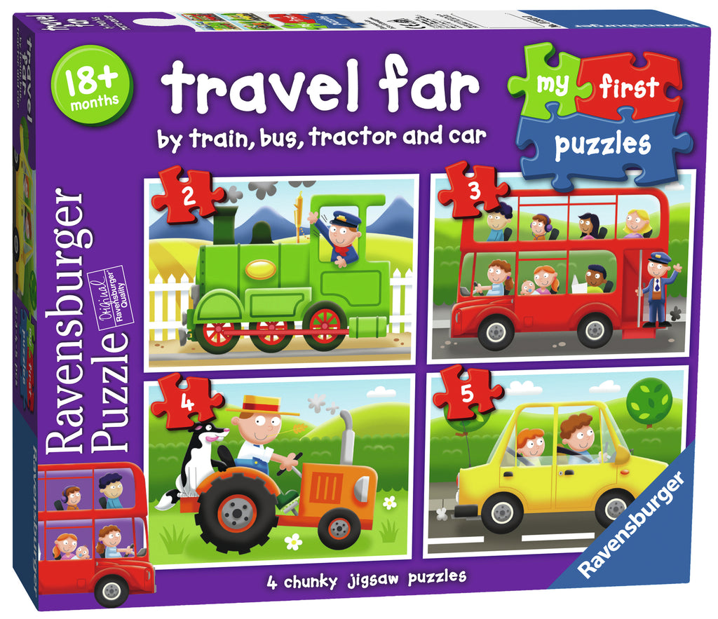 Ravensburger: My First Puzzles - Travel Far by Train, Bus, Tractor and Car