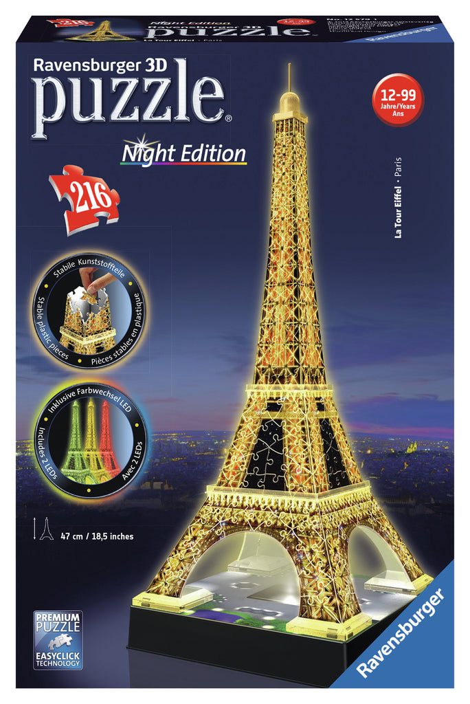 Ravensburger: 3D Puzzle - Eiffel Tower at Night (216pc Jigsaw)