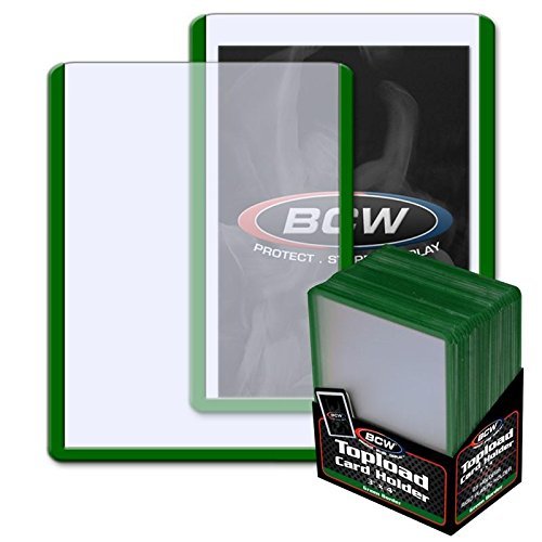 BCW: 3x4 Toploader Card Holder - Green Border