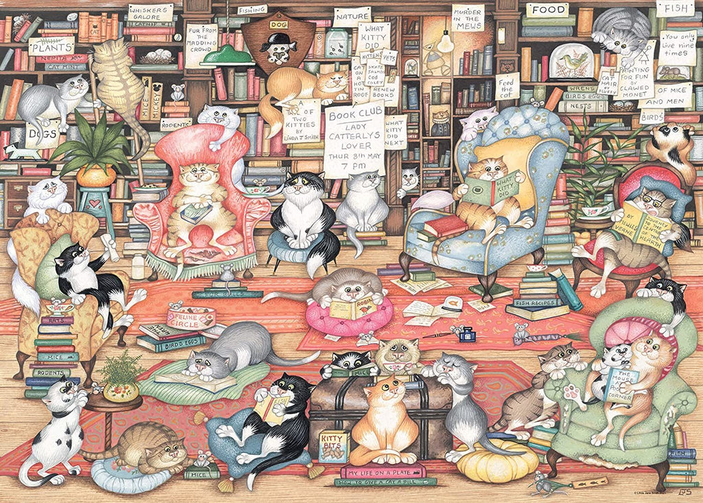 Ravensburger: Crazy Cats - Bingley's Bookclub (1000pc Jigsaw)