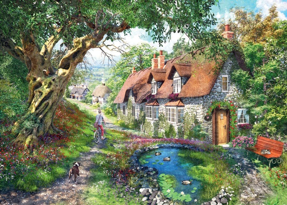 Ravensburger: Down on the Lane #1 - Flower Hill Lane (1000pc Jigsaw)