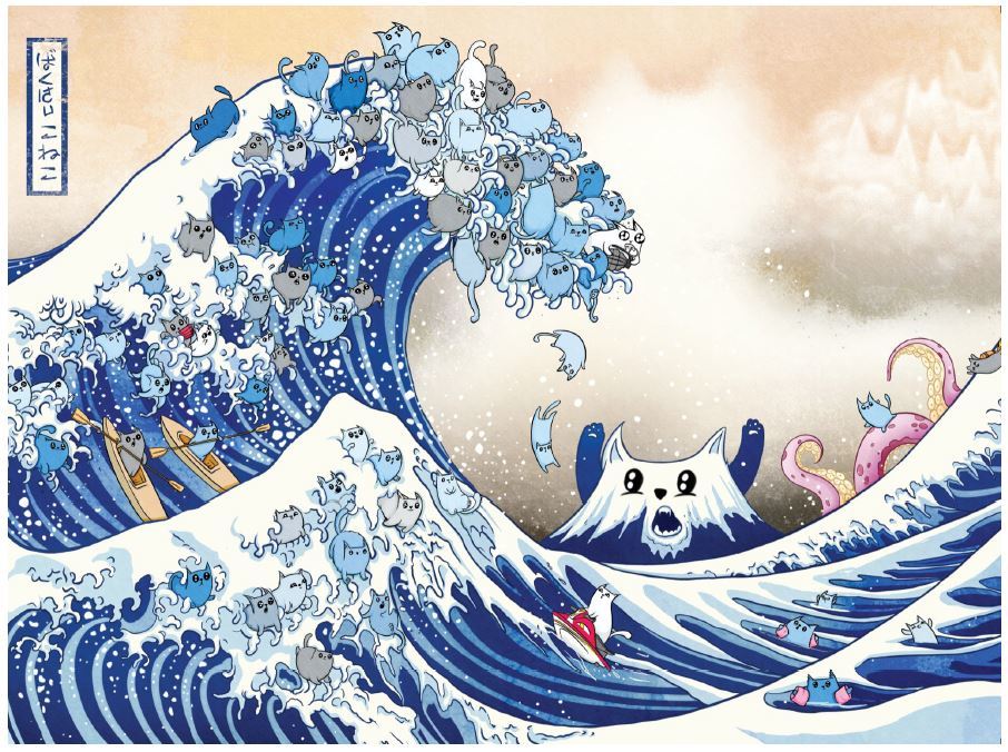 Exploding Kittens: The Great Wave Off Cat-A-Gawa (1000pc Jigsaw)