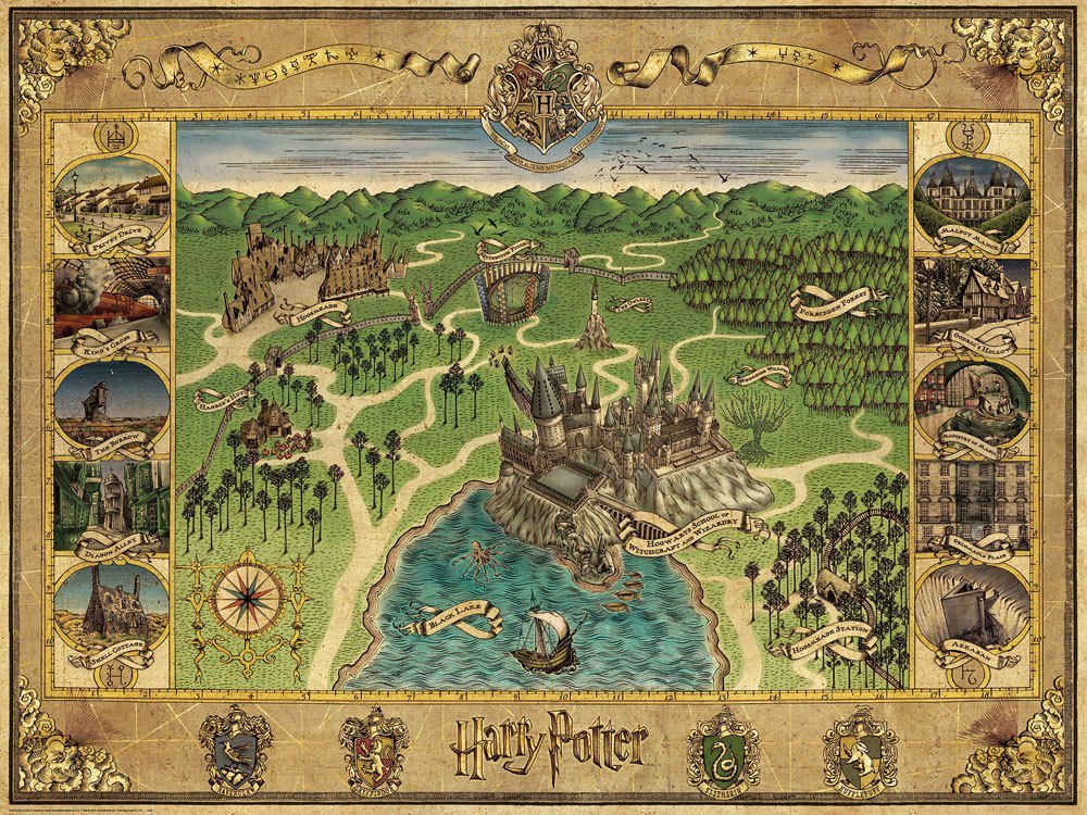 Ravensburger: Harry Potter - Hogwarts Map (1500pc Jigsaw)