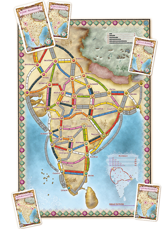 Ticket to Ride: India & Switzerland (Expansion Maps)