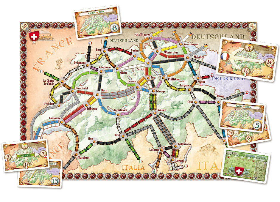 Ticket to Ride: India & Switzerland (Expansion Maps)