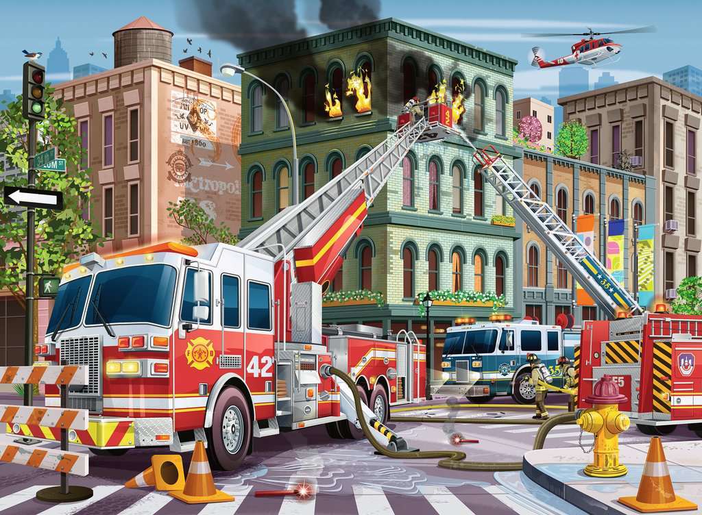 Ravensburger: Fire Truck Rescue (100pc Jigsaw)