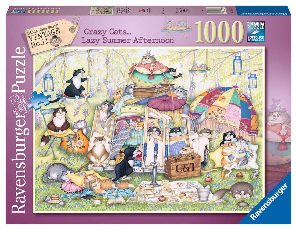 Ravensburger: Crazy Cats - The Good Life (1000pc Jigsaw)