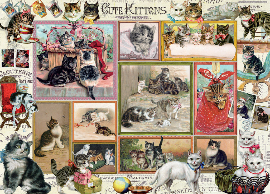 Stamp & Collage: Kittens (1000pc Jigsaw)