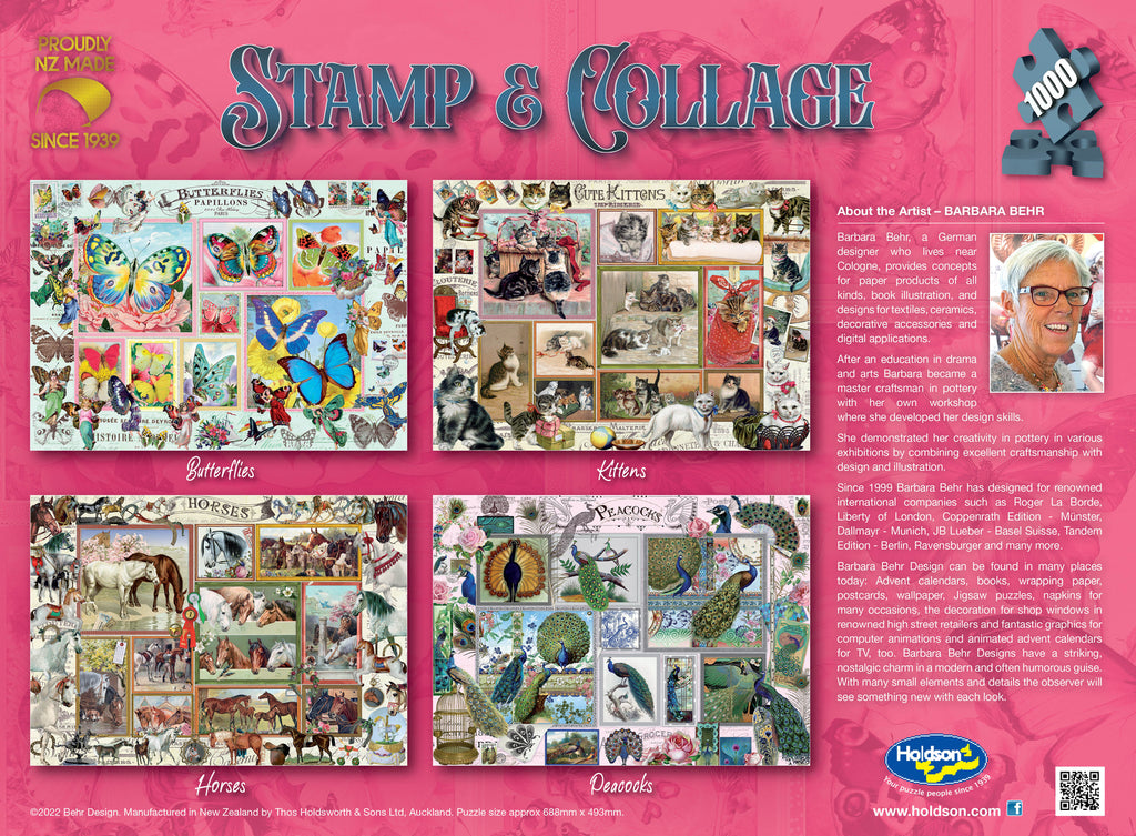 Stamp & Collage: Kittens (1000pc Jigsaw)