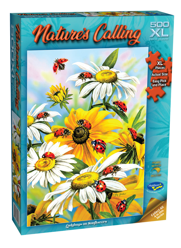 Nature's Calling: Ladybugs on Sunflower (500pc Jigsaw)