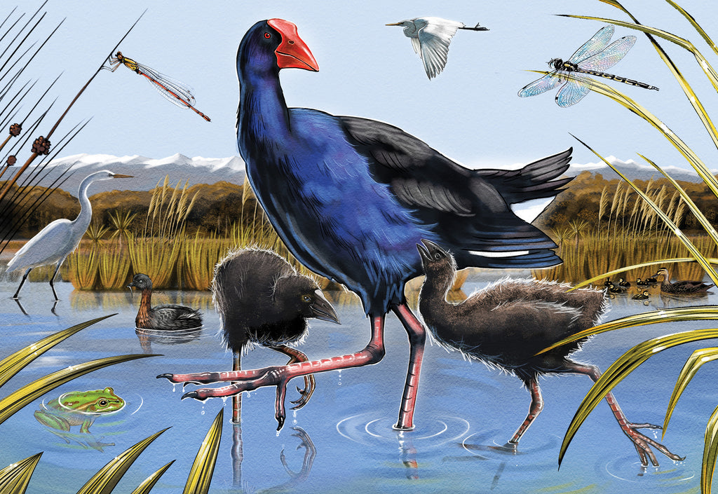 Treasures of Aotearoa: Pukeko Wanderers (300pc Jigsaw)