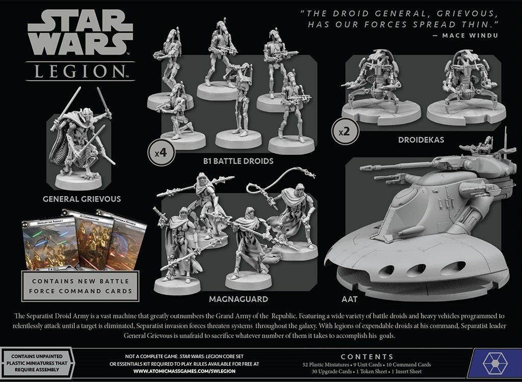 Star Wars Legion: Separatist Invasion Force Starter Set