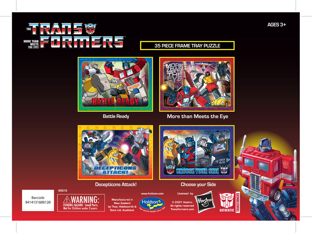 Transformers: Frame Tray Puzzles (4x35pc)