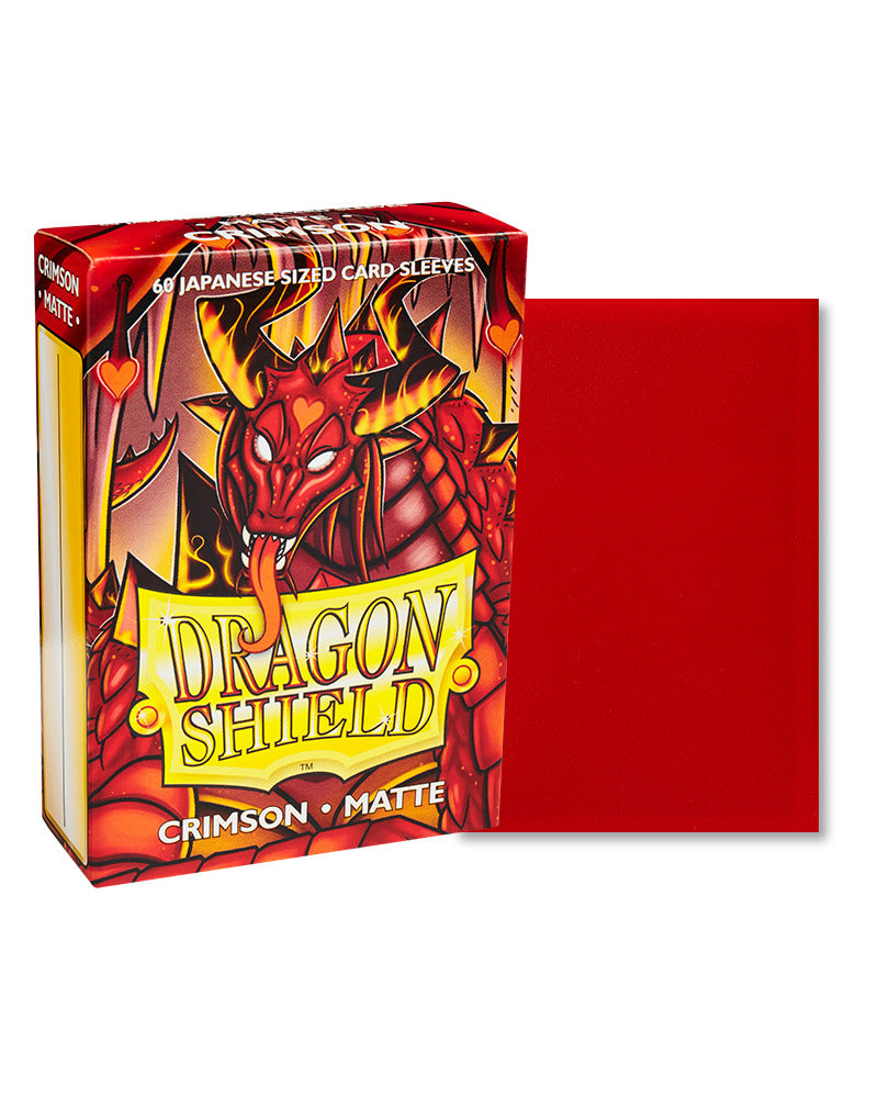 Dragon Shield: Matte Crimson Sleeves - Japanese Size