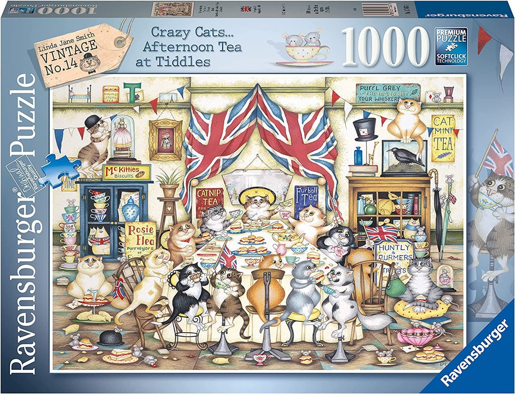 Ravensburger: Crazy Cats - Afternoon Tea at Tiddles (1000pc Jigsaw)