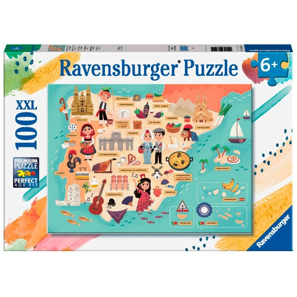 Ravensburger: Map of Spain and Portugal (100pc Jigsaw)