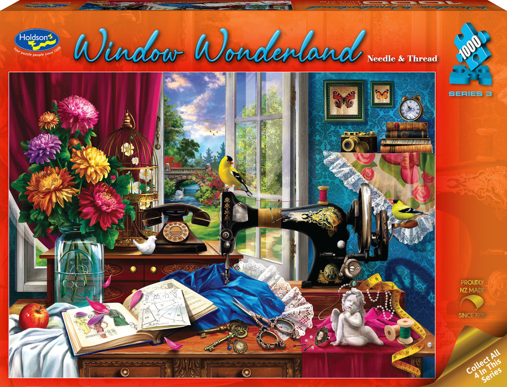 Window Wonderland: Needle & Thread (1000pc Jigsaw)