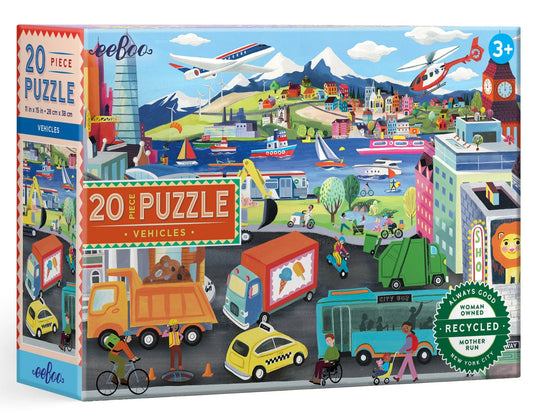 eeBoo: Vehicles (20pc Jigsaw)