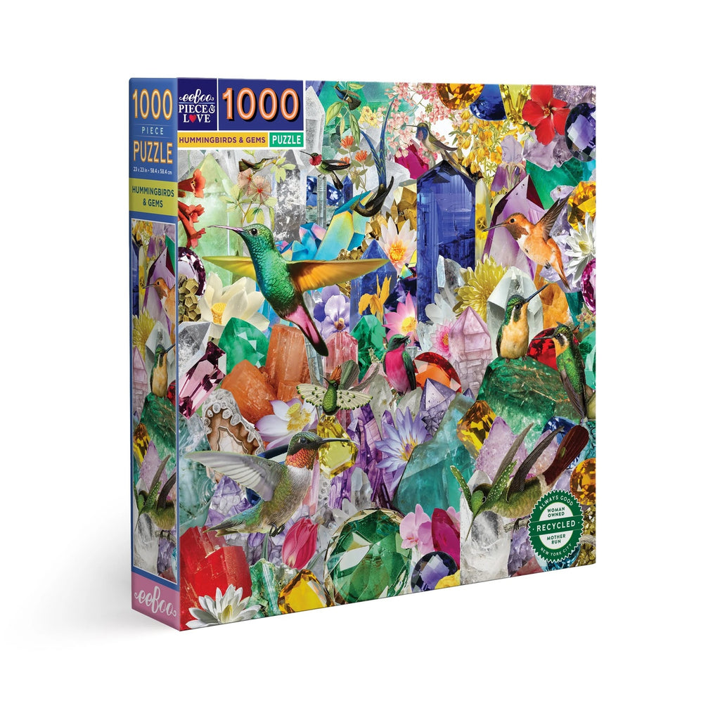 eeBoo: Hummingbirds and Gems (1000pc Jigsaw)