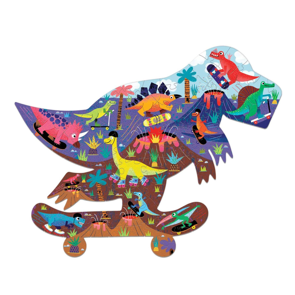 Mudpuppy: Jurassic Skatepark - Shaped Scene Puzzle (75pc Jigsaw)