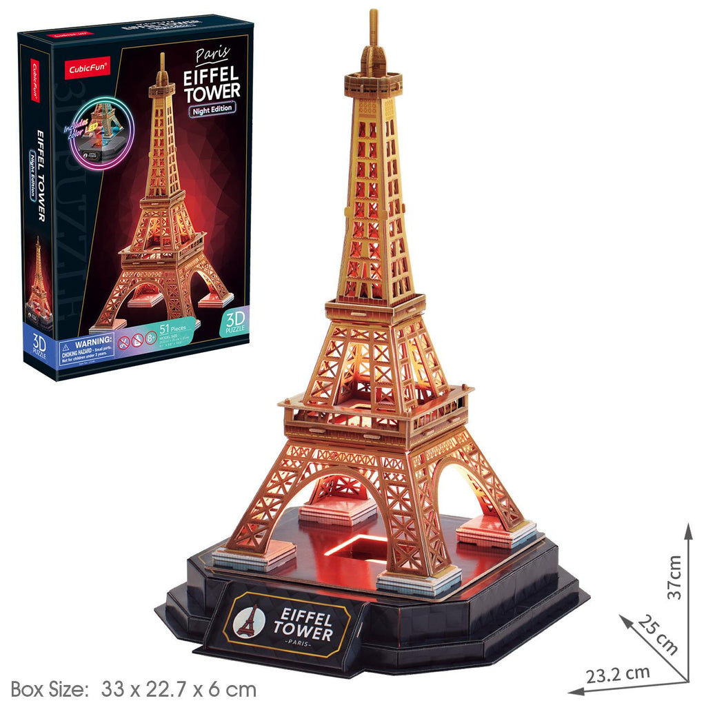 Cubic Fun: 3D Puzzle Eiffel Tower - Night Edition