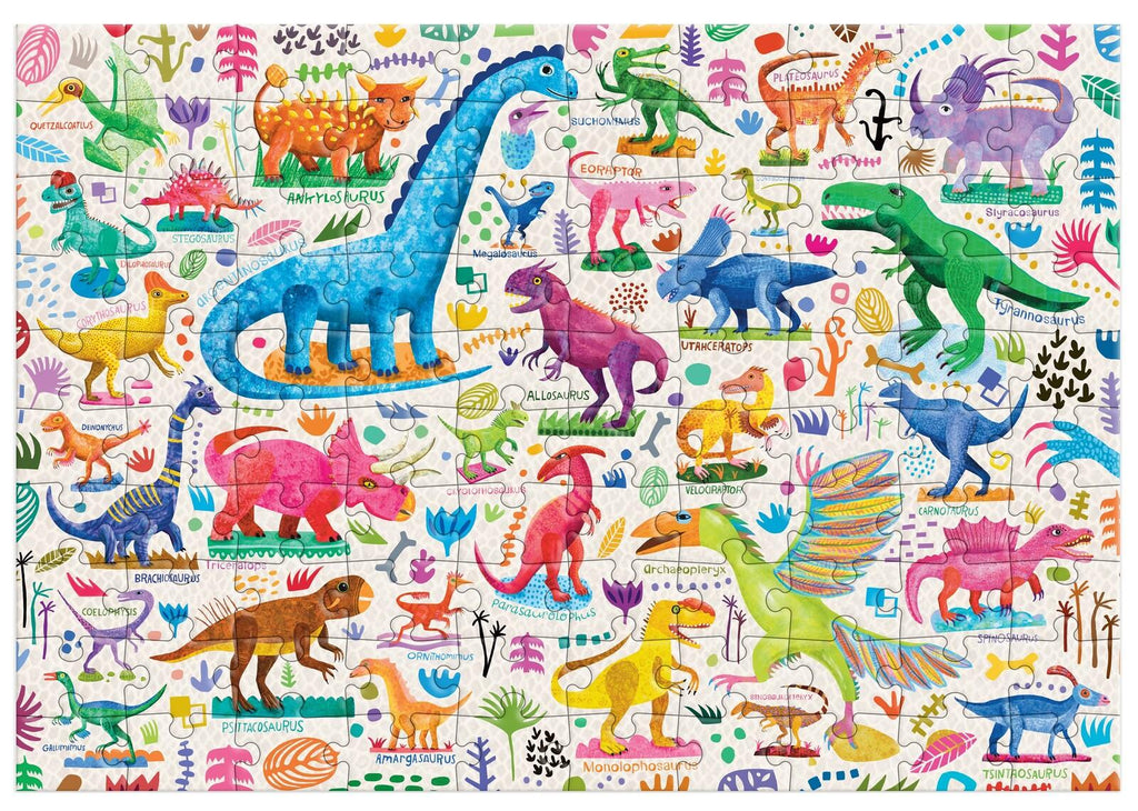 Mudpuppy: Mighty Dinosaurs - 100 piece puzzle