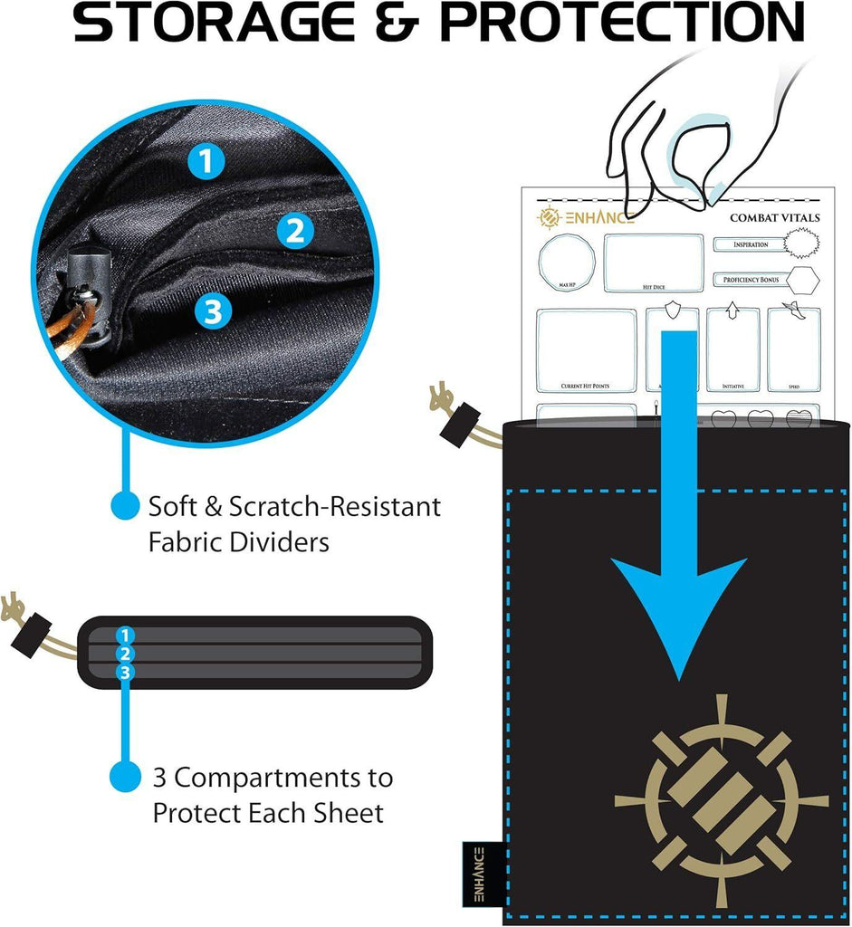 Enhance Tabletop: Acrylic Character Sheets - Clear