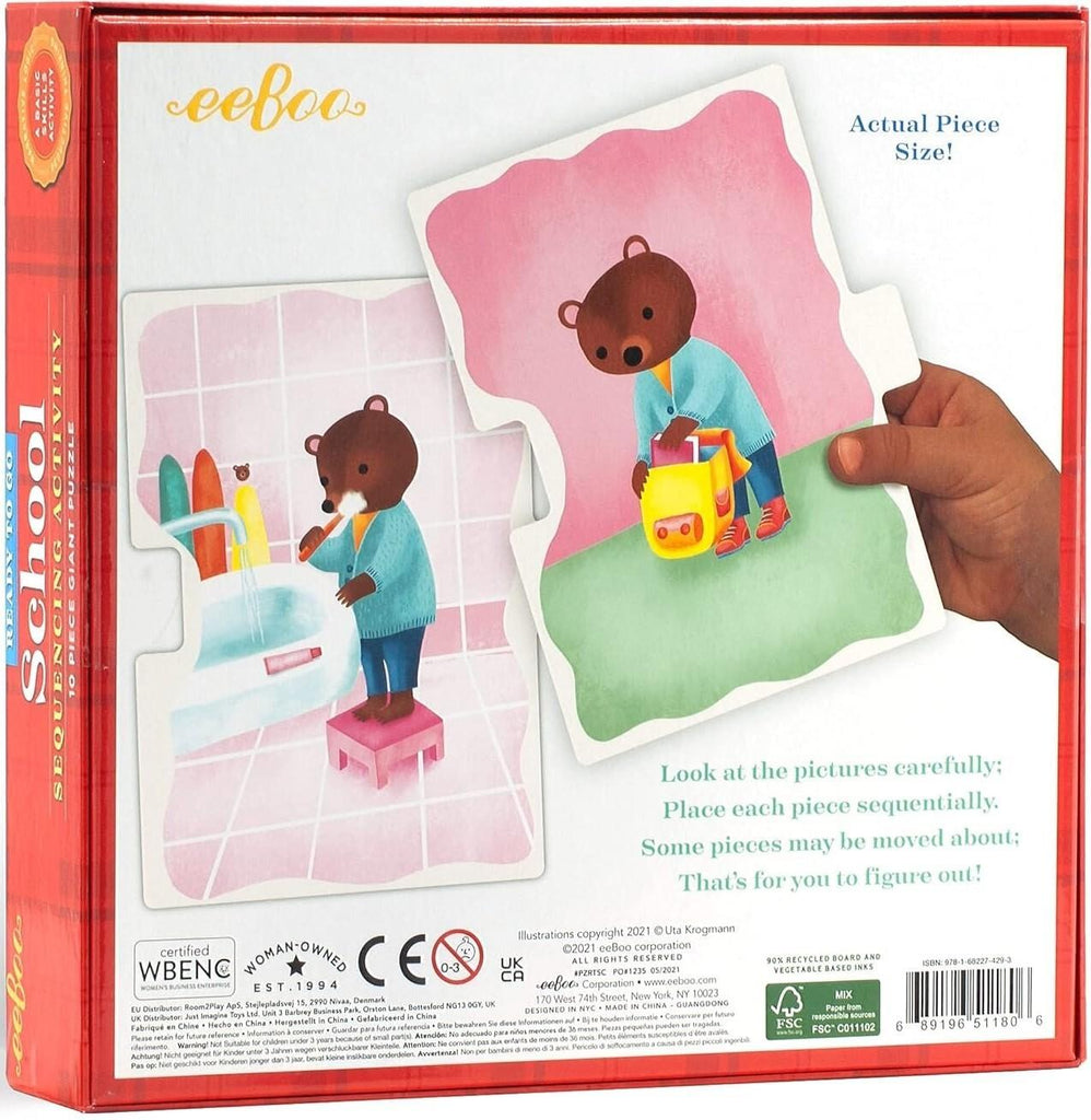 eeBoo: Ready to Go Puzzle - School