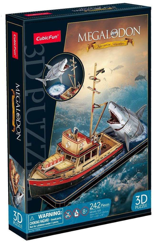 CubicFun: 3D Natural Museum - Megalodon Boat Attack (285pc)