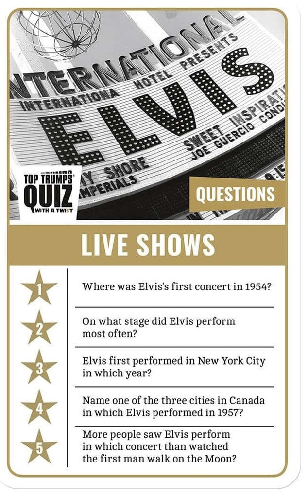 Top Trumps: Elvis Quiz