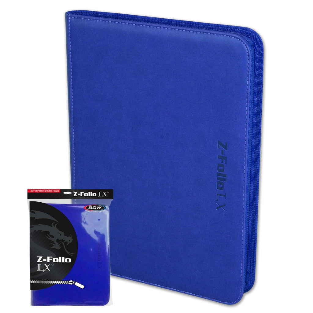 BCW: Zipper Folio 9-Pocket LX Blue