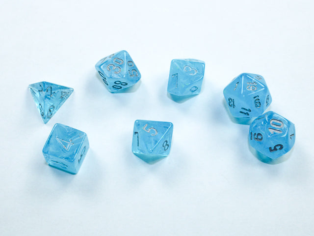 Chessex: Luminary Mini-Polyhedral Sky/Silver 7-Die Set