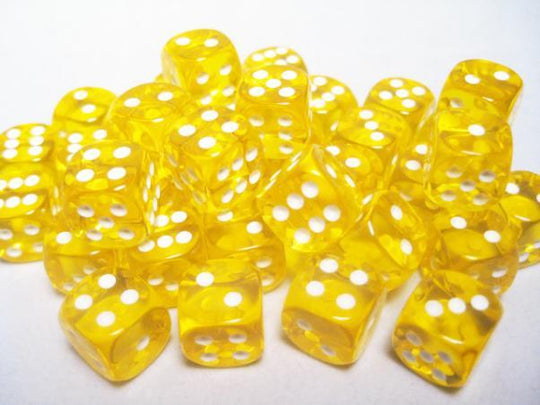 Chessex: Yellow/White Translucent 36 Dice Set