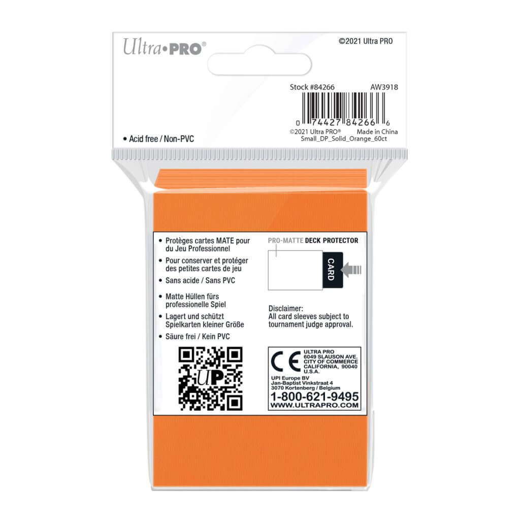 Ultra Pro: Pro-Matte Small Deck Protector Sleeves - Orange
