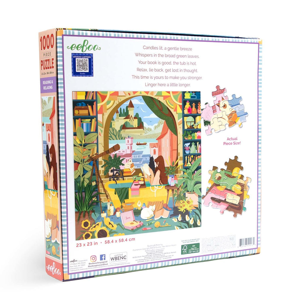 eeBoo: Reading & Relaxing (1000pc Jigsaw)
