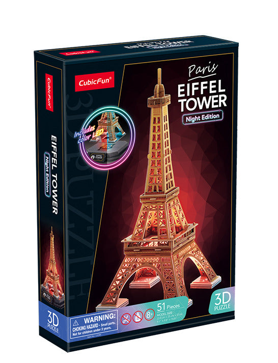 Cubic Fun: 3D Puzzle Eiffel Tower - Night Edition