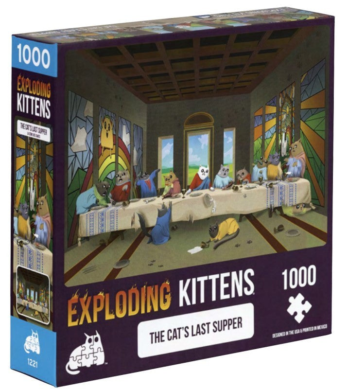 Exploding Kittens: Cats Last Supper Puzzle (1000pc Jigsaw)